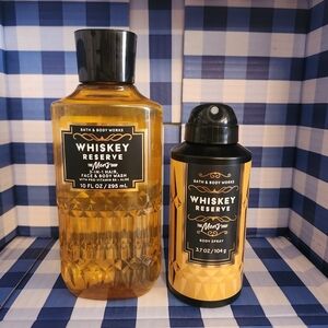 🆕️ BBW  WHISKEY RESERVE Men’s Body Wash Set Cologne Collection NEW Full Size